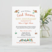 50. Kartendusche Illustriert Einladung (Stehend Vorderseite)