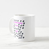 50 Katzen-Köpfe alt Kaffeetasse (Vorderseite Links)