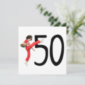 50 Kick Einladung (Stehend Vorderseite)