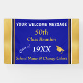 50. Klasse Wiedersehen Banner jedes Jahr, FARBEN, (Horizontal)