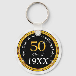 50. Klasse Wiedersehen-Favoriten für Schwarz, Gold Schlüsselanhänger