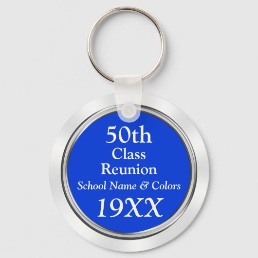 50. Klasse Wiedersehen Geschenkideen, Ihr Text, Fa Schlüsselanhänger (Vorderseite)