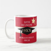 50. Klasse Wiedersehen School Farben Kaffee Tasse (Links)