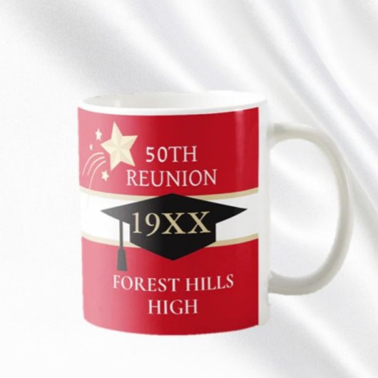 50. Klasse Wiedersehen School Farben Kaffee Tasse