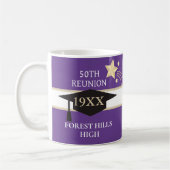 50. Klasse Wiedersehen School Farben Kaffee Tasse (Links)