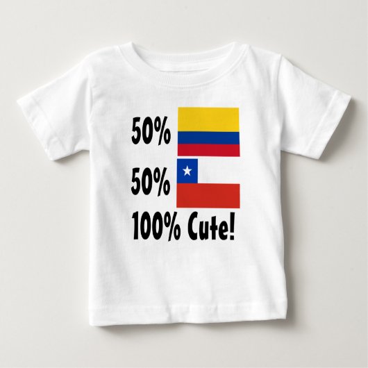 50 % Kolumbianer 50 % Chilenen 100 % Niedlich Baby T-shirt (Vorderseite)