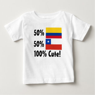 50% kolumbianischer 50% Chilene 100% niedlich Baby T-shirt