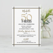 50-köpfige Geburtstagsparty Einladung (Stehend Vorderseite)