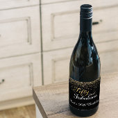 50-köpfiges goldenes Geburtstagsweinlabel Weinetikett