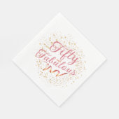 50-köpfiges Rosa, goldenes Funkeln Party Napkin Serviette (Ecke)