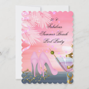 50 köstliche Summer Pink Cocktail Heelse Party Einladung