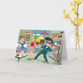 50 Krawatte Rock & Roll Wwenskaart traf Dansende m Karte (Gelbe Blume)