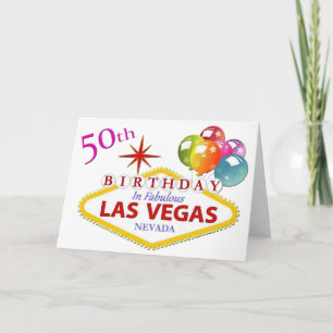 50. Las Vegas Geburtstagkarte Karte