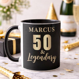 50 & Legendär Goldener 50. Geburtstag  Tasse
