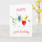 **50. LIEBENDE GEBURTSTAG WISHES** Karte (Gelbe Blume)