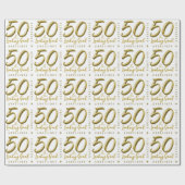 50 & Looking gute Gold Geburtstag Geschenkpapier (Flach)
