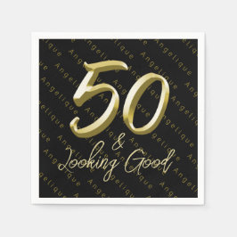 50 & Looking gute Gold Geburtstag Serviette