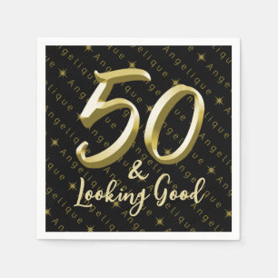 50 & Looking gute Gold Geburtstag Serviette