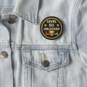 50. lustiger Level für Gamer freigeschaltet Pun Button (Beispiel)