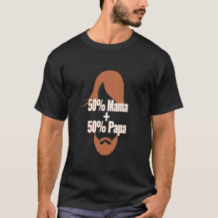 50 Mama + 50 Papa lustiges Gesicht Design T-Shirt