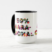 50% Maracucha Mug – Folkloric Maracaibo Design Tasse (Vorderseite Links)