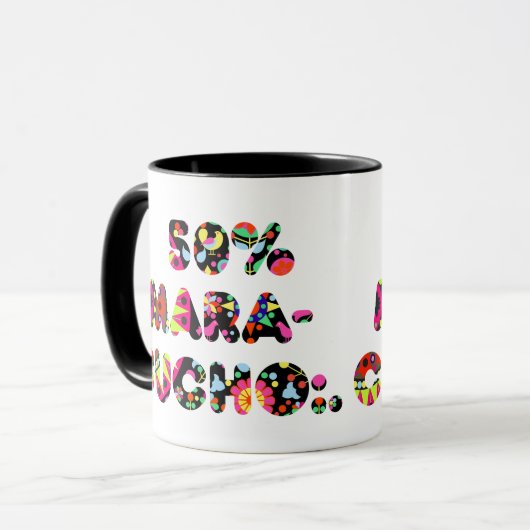 50% Maracucho Mug – Folkloric Maracaibo Design Tasse (Vorderseite Links)