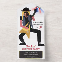 50. Mens 🎸 🤣 Rockstar Birthday Gitarre Funky Fun