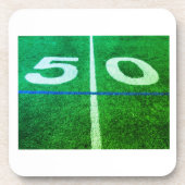 50 Meter breiter Fußballturf auf dem Feld Getränkeuntersetzer (Vorderseite)