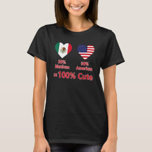 50 mexikanische 50 Amerikaner 100 Niedliche Half P T-Shirt
