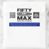 50 Millionen Max™ 4 rechteckige Aufkleber (1) (Tasche)