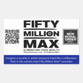 50 Millionen Max™ 4 rechteckige Aufkleber (1) (Vorderseite)