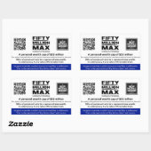 50 Millionen Max™ 4 rechteckige Aufkleber (2) (Blatt)