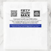 50 Millionen Max™ 4 rechteckige Aufkleber (2) (Tasche)