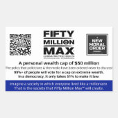 50 Millionen Max™ 4 rechteckige Aufkleber (2) (Vorderseite)