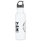 50 Millionen Max™ Black Logo Steel Wasserflasche Edelstahlflasche (Vorderseite)