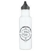 50 Millionen Max™ Black Logo Steel Wasserflasche Edelstahlflasche (Rechts)