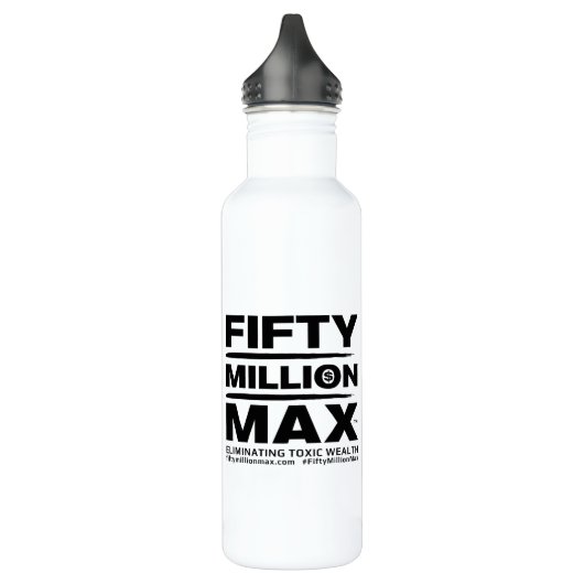 50 Millionen Max™ Black Logo Steel Wasserflasche Edelstahlflasche (Links)