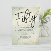 50 moderne Elegant 50. Geburtstag Einladung (Stehend Vorderseite)