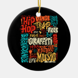 50. Music and Hip Hop Graffiti Cassette Vintag R Keramik Ornament