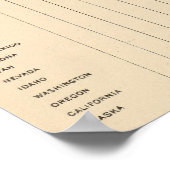 50 Net migration by states 1900 Poster (Ecke)