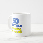 50 nicht ist alte gerade deprimierende Tasse (Vorderseite Links)