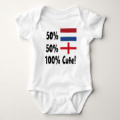 50 % Niederländisch 50 % Englisch 100 % Niedlich Baby Strampler (Vorderseite)