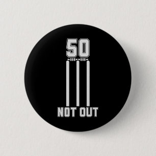 50 Not Out Cricket Trikot 50 Runs Cricket 50. Gebu Button
