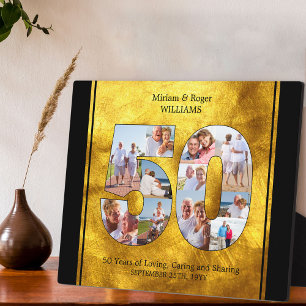 50 Nummer Foto Collage Golden Wedding Jahrestag Fotoplatte