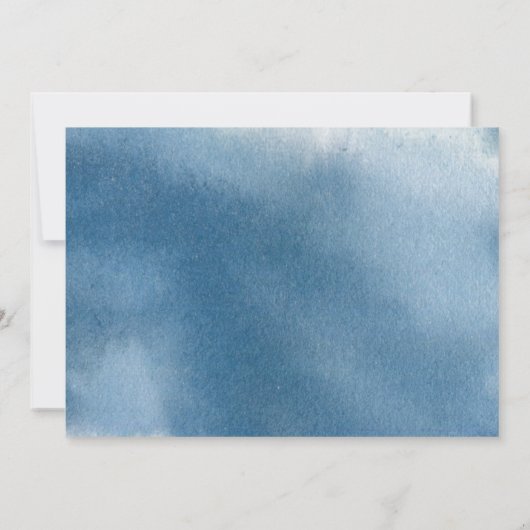 50. (oder andere) Einzigartiger Blaue Flora Geburt Einladung (Rückseite)