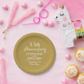 50. oder anderer Hochzeitstag personalisiert Pappteller (Party)