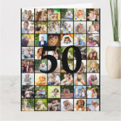 50. oder jedes Alter Foto Collage Big Birthday Karte (Vorderseite)