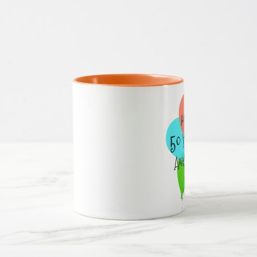 50. oder jedes Personalisierte Alter Name Geburtst Tasse (Zentrum)