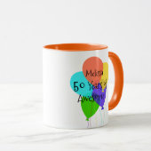 50. oder jedes Personalisierte Alter Name Geburtst Tasse (VorderseiteRechts)