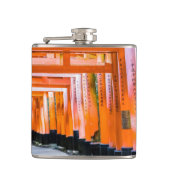 50 Orangenfarben - Senbon Torii, Kyoto Flachmann (Vorderseite)